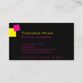 Lebhafte Kontrastfarbe, Logo und QR-Code modern Visitenkarte (Rückseite)