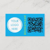 Lebhafte Kontrastfarbe, Logo und QR-Code modern Visitenkarte (Vorderseite)