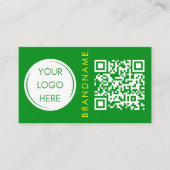 Lebhafte Kontrastfarbe, Logo und QR-Code modern Visitenkarte (Vorderseite)
