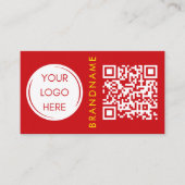 Lebhafte Kontrastfarbe, Logo und QR-Code modern Visitenkarte (Vorderseite)