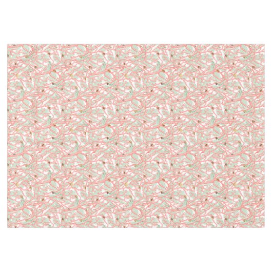 Lebhafte Korallenzweige mit Muscheln Tischdecke (Vorderseite (Horizontal))