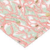 Lebhafte Korallenzweige mit Muscheln Tischdecke (Schrägansicht)