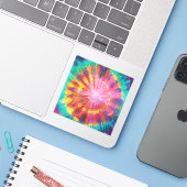 Lebhafte Krawatte-Dye #1 Aufkleber (Laptop mit iPhone)