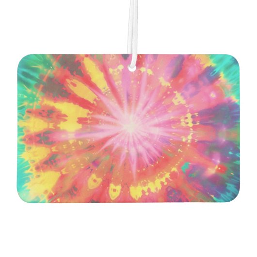 Lebhafte Krawatte-Dye #1 Autolufterfrischer (Rückseite)