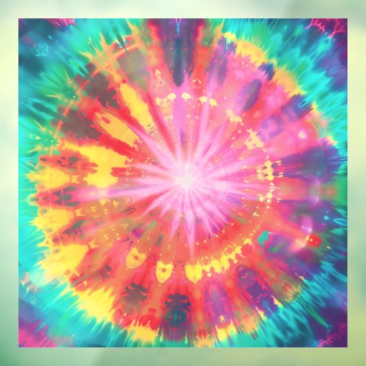 Lebhafte Krawatte-Dye #1 Fensteraufkleber (Blatt 3)