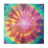 Lebhafte Krawatte-Dye #1 Fliese (Vorderseite)