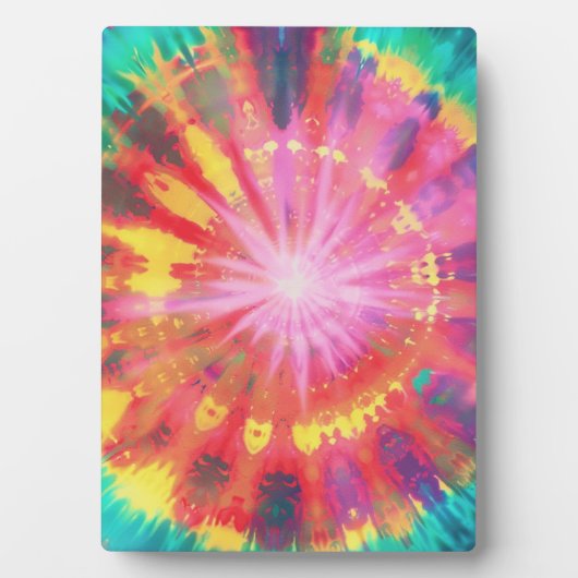 Lebhafte Krawatte-Dye #1 Fotoplatte (Vorderseite)