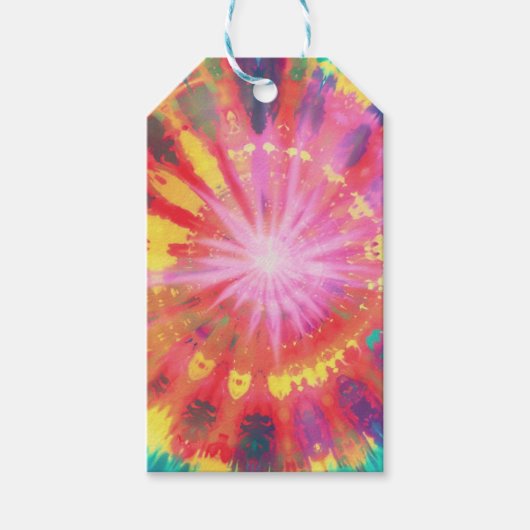 Lebhafte Krawatte-Dye #1 Geschenkanhänger (Vorderseite)