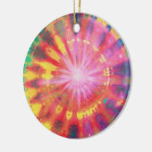 Lebhafte Krawatte-Dye #1 Keramik Ornament (Links)