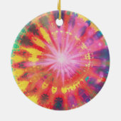 Lebhafte Krawatte-Dye #1 Keramik Ornament (Hinten)