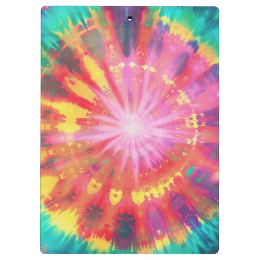 Lebhafte Krawatte-Dye #1 Klemmbrett (Rückseite)