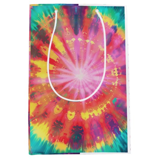 Lebhafte Krawatte-Dye #1 Mittlere Geschenktüte (Vorderseite)