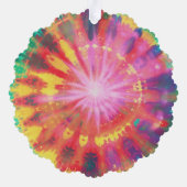 Lebhafte Krawatte-Dye #1 Ornament Karte (Rückseite)