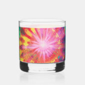 Lebhafte Krawatte-Dye #1 Whiskyglas (Rückseite)