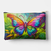 Lebhafte kreative Schmetterlingskunst Zubehörtasche (Rückseite)