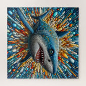 Lebhafte Kreaturen des Hai-Ozeans, farbenfrohe Mee Puzzle (Horizontal)