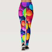 Lebhafte Kreise Abstrakte Kunst Leggings (Rückseite)
