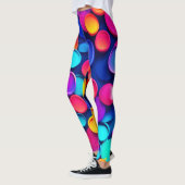 Lebhafte Kreise Abstrakte Kunst Leggings (Links)