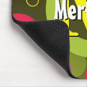 Lebhafte Kreise Rings Retro Personalisiert GREEN Mousepad (Ecke)