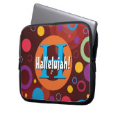 Lebhafte Kreise Rings Retro Personalisiertes Noteb Laptopschutzhülle (Vorderseite Links)