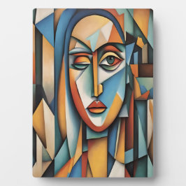 Lebhafte kubistische Portrait Abstrakte geometrisc Fotoplatte