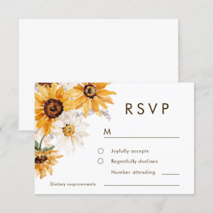 Lebhafte, kühne Sonnenscheinblume RSVP Karte