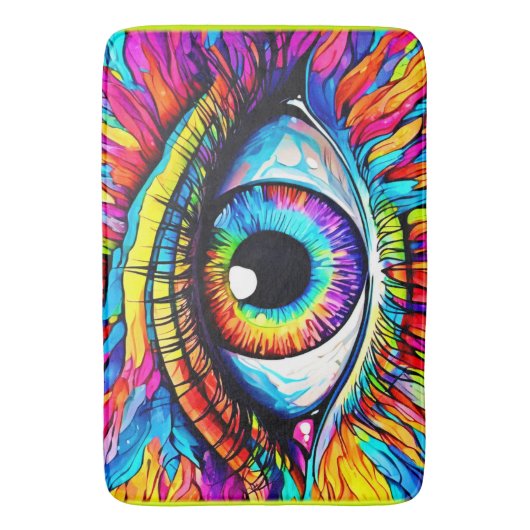 Lebhafte Kunst am Auge Badematte (Vorderseite Vertikal)