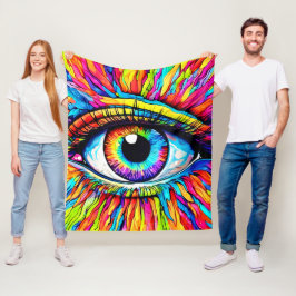 Lebhafte Kunst am Auge Fleecedecke