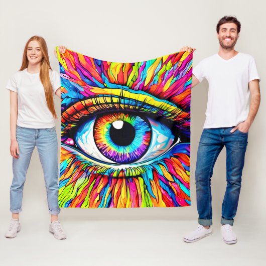 Lebhafte Kunst am Auge Fleecedecke (Beispiel)