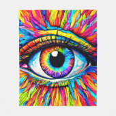 Lebhafte Kunst am Auge Fleecedecke (Vorderseite)