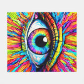Lebhafte Kunst am Auge Fleecedecke (Vorderseite (Horizontal))