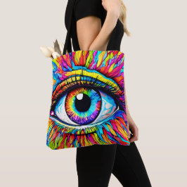 Lebhafte Kunst am Auge Tasche