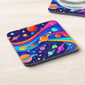 Lebhafte Kunst des Universums Getränkeuntersetzer (Linke Seite)