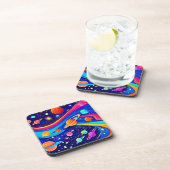 Lebhafte Kunst des Universums Getränkeuntersetzer (Rechte Seite)