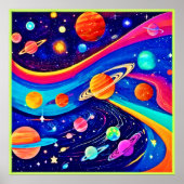 Lebhafte Kunst des Universums Poster (Vorne)