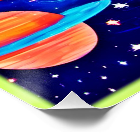 Lebhafte Kunst des Universums Poster (Ecke)