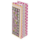 Lebhafte Kunst Geschenktüte Für Weinflaschen (Vorderseite Schrägansicht)