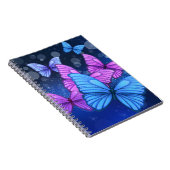 Lebhafte Kunst in Blau und Rosa Notizblock (Rechte Seite)