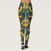 Lebhafte künstlerische Leggings - Elegantes, nahtl (Rückseite)