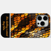 Lebhafte, kunstvolle Schlangenmuster Case-Mate iPhone Hülle (Rückseite (Horizontal))