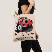 Lebhafte Ladybugs auf der Red Tote Bag - Perfektes Tasche (Von Nahem)