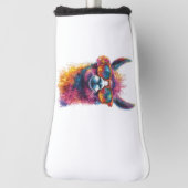 Lebhafte Lama Head Illustration - farbenfroh, einz Golf Headcover (Rotieren 90)