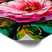 Lebhafte Landschaft mit blühenden Blume Poster (Ecke)