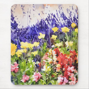 Lebhafte landschaftliche Blumenmousepad Mousepad