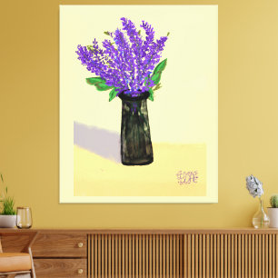 Lebhafte Lavendel-Blume, Inspirierte Natur Leinwanddruck