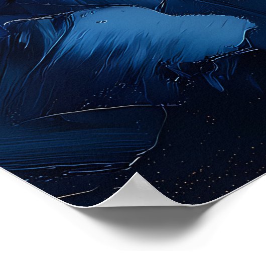 Lebhafte Lavendelfelder in einem Sonnenuntergang - Poster (Ecke)