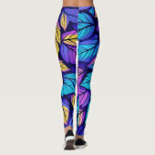 Lebhafte Leaf-farbenfrohe Natur Leggings (Rückseite)