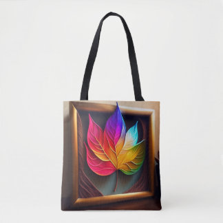 "Lebhafte Leaf Kunst mit schönen Farben Tasche