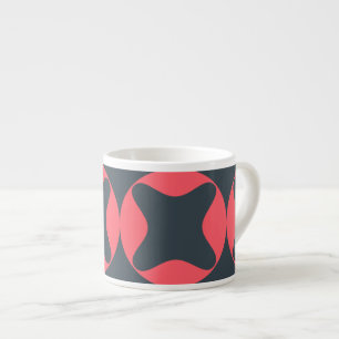 Lebhafte, lebendige, einfache, abstrakte geometris espressotasse