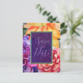 Lebhafte, lebendige, farbenfrohe Sukkulente Save t Ankündigungspostkarte (Stehend Vorderseite)